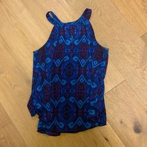 Express paisley patterned cutout blouse